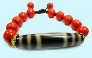 New Agate dzi beads