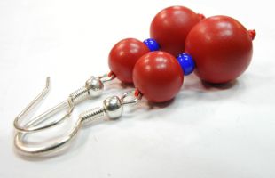 Cinnabar earrings