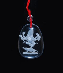 Carved Crystal Pendant (Ganesha)