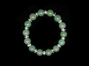 Aventurine w quartz bracelet