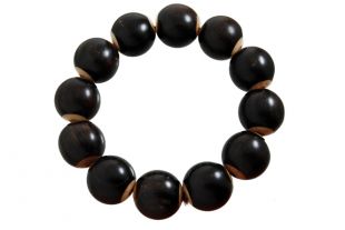 Ebony hand mala inlay boder18mm