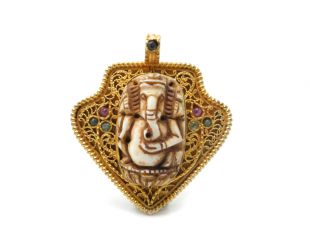 Vermeil Deity Conch Pendant