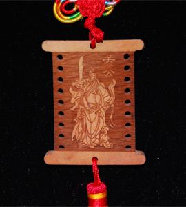 Wooden Banner Deity Charm