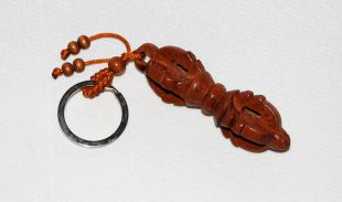 Wooden Vajra keychain