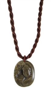  Gold Sheen Obsidian Buddha Pendent