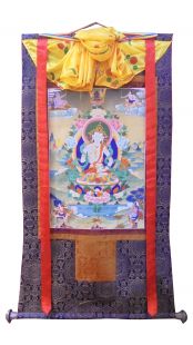 Assorted Vajrasattva thanka with brocade