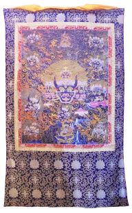 Assorted Yamantaka ThaCakPri thanka with brocade