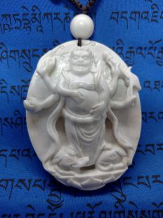 Six arms Mahakala snow crystal pendant
