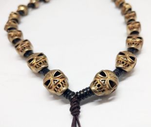 Impermanent view skull style Coconut hask necklace