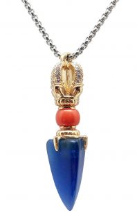 Ritual weapon Liu Li Pendant, blue