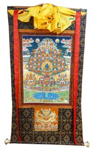 Assorted gacchami thanka with brocade 〝karma Kagyu〝