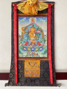 Assorted 〝Manjushree〝 thanka with brocade